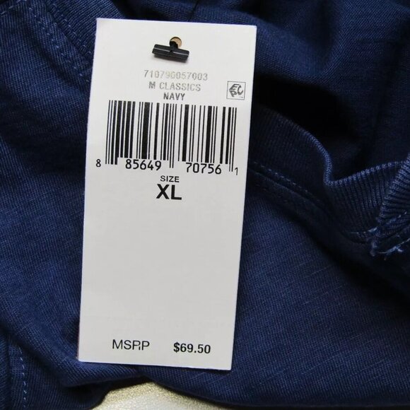 NEW POLO RALPH LAUREN Polo Shirt Navy Distress Worn Out Short Sleeve Size XL - Picture 12 of 12